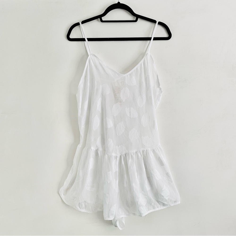 Victoria’s Secret Intimate Romper M NWT RARE 70s Vintage Crown Honeymoon White